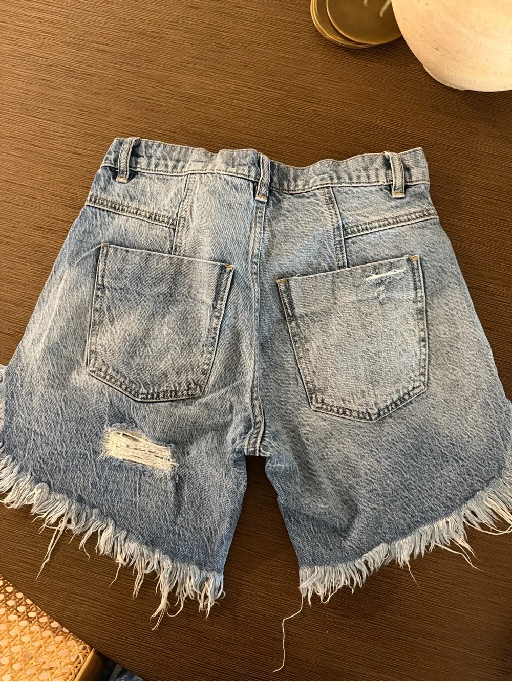We The Free Light Blue Denim Shorts